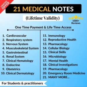Medical Study Notes Bundle | 21 Subjects, Nursing School, OSCE Prep | eBook